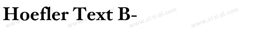 Hoefler Text B字体转换